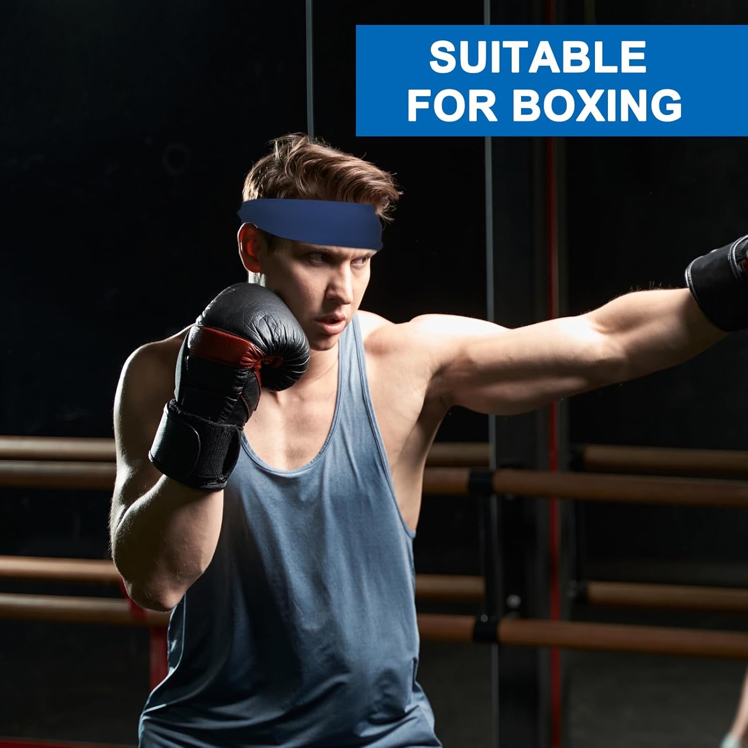 Sport Headbands for Men, Running Sweat Bands Absorbing Head Band Brown - V1259-DP01-A-5147