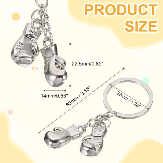 Boxing Gloves Keychain, Mini Cute Sports Key Chain Sport Pendant Ring Bag Backpack Decor for Men Women Party V1259-DP01-A-5158