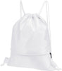 Drawstring Backpack Bag, Gym Bags String with Zip Pocket for Women Men, White - V1259-DP01-A-5166