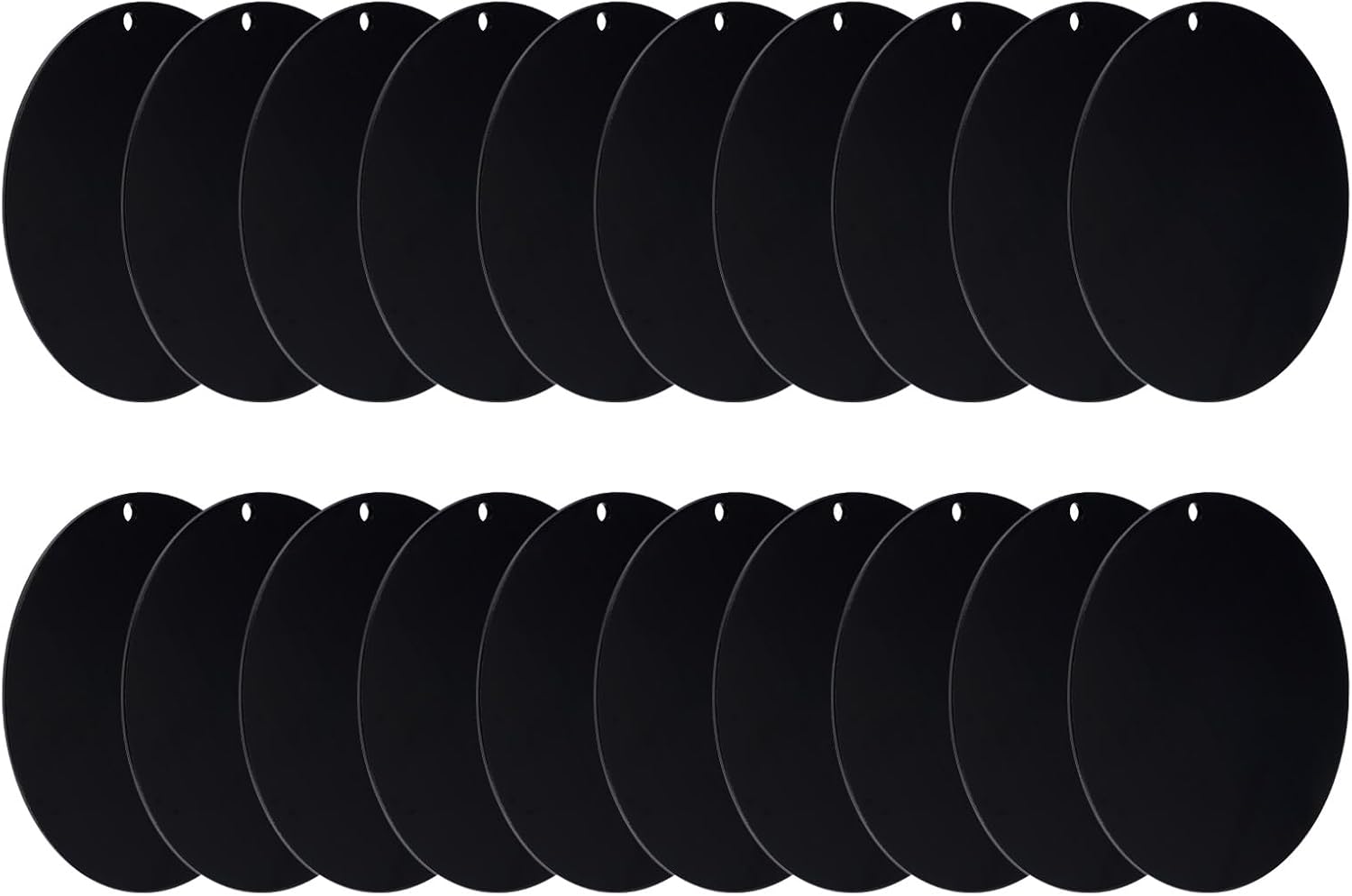 Acrylic Circle Blanks 4 Inch, 20 Pack Round Clear Disc Ornaments with Hole for DIY Keychain Project Crafting, V1259-DP01-A-5174