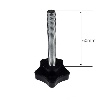 2 Pack M8 x 60mm (5/16" 2-3/8") Thread Replacement Star Hand Knob Tightening Screw V1259-DP01-A-520