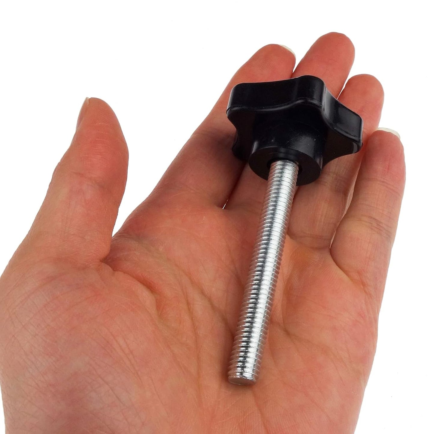2 Pack M8 x 60mm (5/16" 2-3/8") Thread Replacement Star Hand Knob Tightening Screw V1259-DP01-A-520