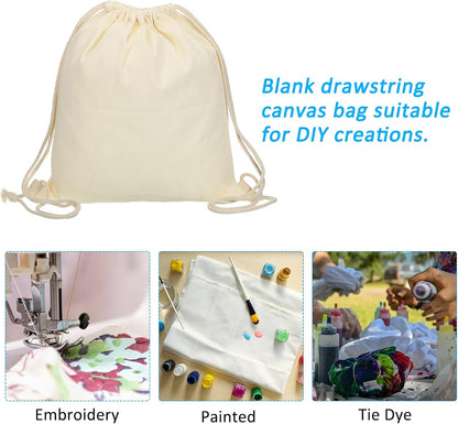 Cotton Drawstring Bags, Backpack Foldable Sports Gym Bags for Women Men Trip, Brown - V1259-DP01-A-5202