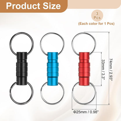Quick Release Keychain, Detachable Pull Apart Key Rings Clip Spring Split Snap Separate Keychains Lock Holder V1259-DP01-A-5209