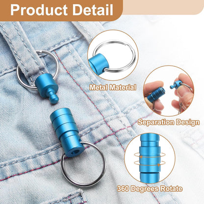 Quick Release Keychain, Detachable Pull Apart Key Rings Clip Spring Split Snap Separate Keychains Lock Holder V1259-DP01-A-5209
