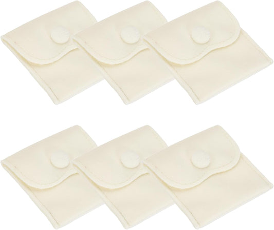 3x3 Inch Velvet Jewelry Pouches, 6 Pcs Packaging Gift Bags with Snap Button for Bracelet Necklace Rings V1259-DP01-A-5210