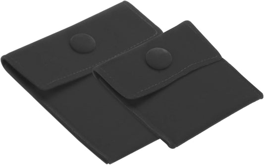 Jewelry Pouch, 2 Pack Soft Velvet Pouches with Snap Button Portable Storage for Rings Necklace Bracelet V1259-DP01-A-5220