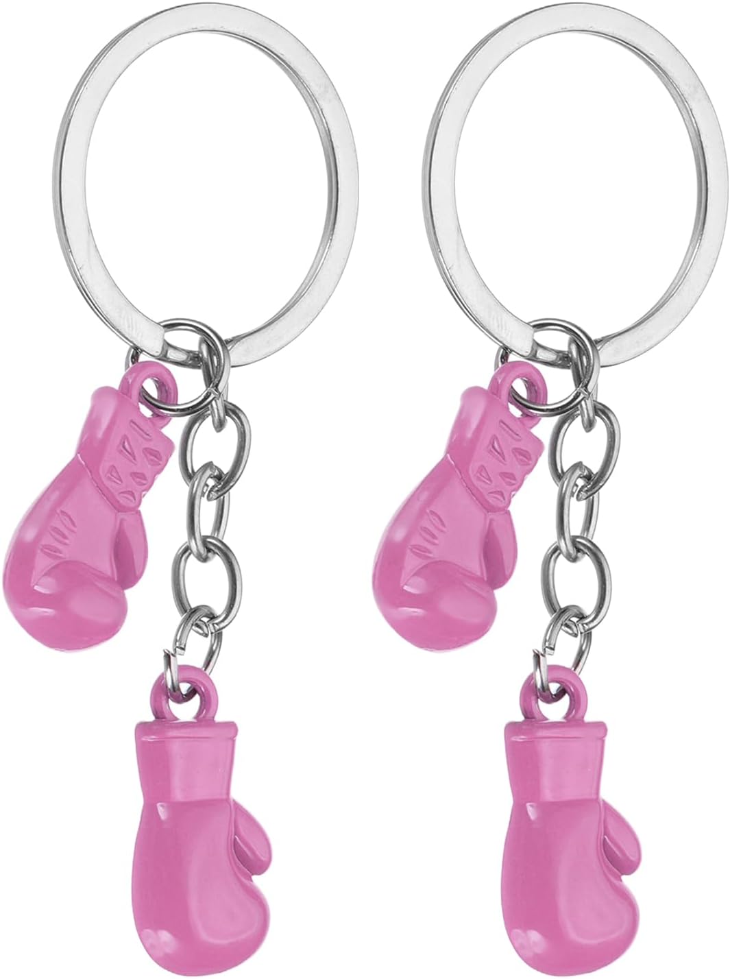 Boxing Keychain, Mini Cute Gloves Key Chain Sport Pendant Rings Bag Backpack Decor Pink - V1259-DP01-A-5232