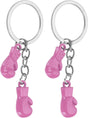 Boxing Keychain, Mini Cute Gloves Key Chain Sport Pendant Rings Bag Backpack Decor Pink - V1259-DP01-A-5232