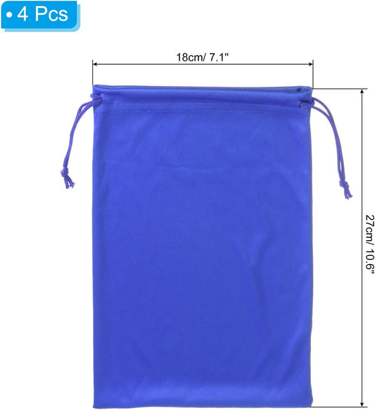 Ski Goggle Bag, Microfiber Snow Goggles Case Cover Soft Storage Sleeve Drawstring Pouch Blue - V1259-DP01-A-5238