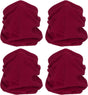 Winter Neck Warmer, Drawstring Warm Face Scarf Covering Windproof Gaiter for Men Women Wine Red - V1259-DP01-A-5240