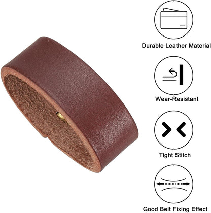 Leather Loop Keeper, Loops Belt Keeper Retainer Straps Replacement Reddish Brown 1.5"/1.6" V1259-DP01-A-5246