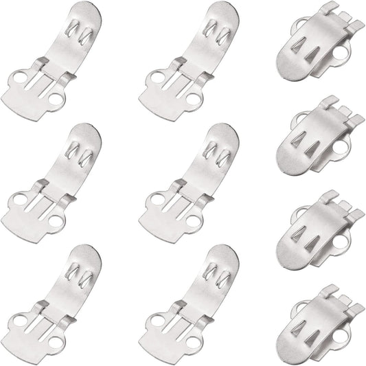 14mm x 30mm Shoe Clips, 10 Pcs Flat Blank Clips Supplies Embellishments for DIY Crafts Decoration Project V1259-DP01-A-5248