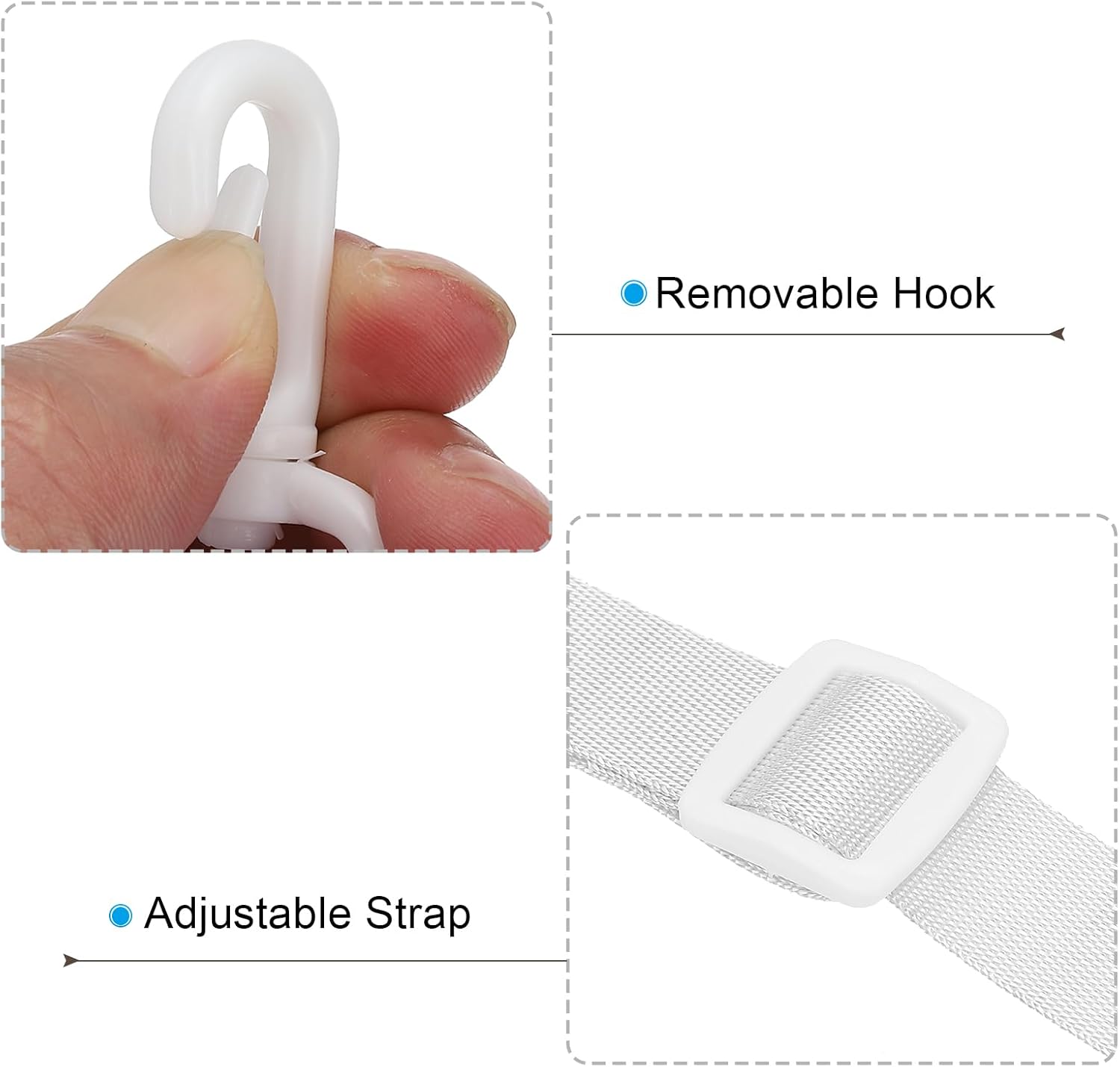 125cm x 2cm Replacement Shoulder Strap, 2 Pack Adjustable Swivel Clips Hook Buckle Slide Crossbody Bag Belt V1259-DP01-A-5251