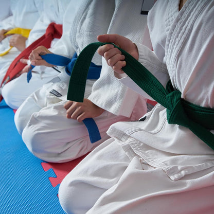 Taekwondo Colored Ranking Belts, Polyester Martial Arts Judo Karate Belt for Coach Teaching Practice Yellow V1259-DP01-A-5260