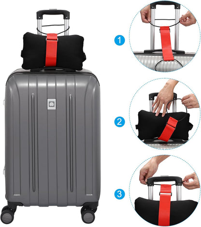Luggage Straps Bag Bungee, 2 Pcs Suitcase Adjustable Belt for Add a Easy to Travel Elastic Strap Handle V1259-DP01-A-5262