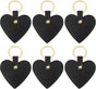 Heart Leather Keychain - Cute Valentine's Day Wedding Party Favors Black V1259-DP01-A-5263