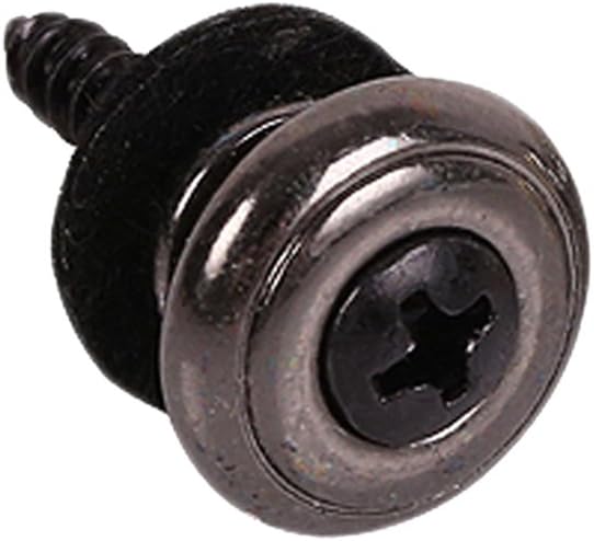 6 Pieces Mushrooms Head Guitar Strap Buttons Locks Chrome (Black) Black V1259-DP01-A-527