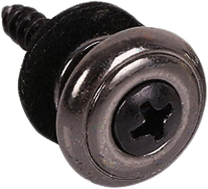 6 Pieces Mushrooms Head Guitar Strap Buttons Locks Chrome (Black) Black V1259-DP01-A-527