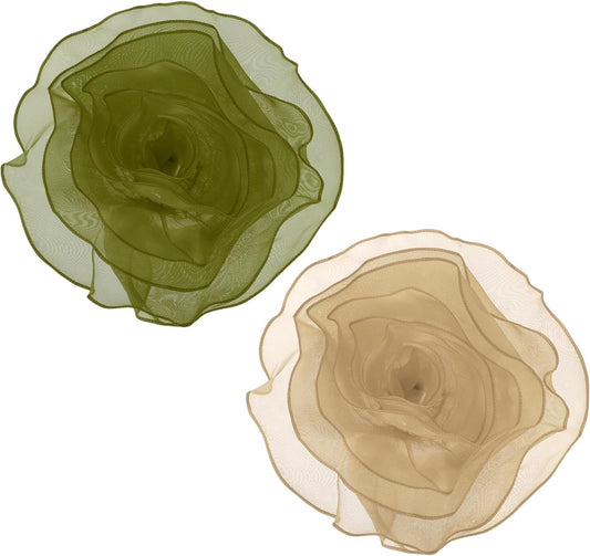 Large Satin Fabric Flower Brooch for Women Organza Elegant Floral Pins Brooches Wedding Dance Party Clothes V1259-DP01-A-5271