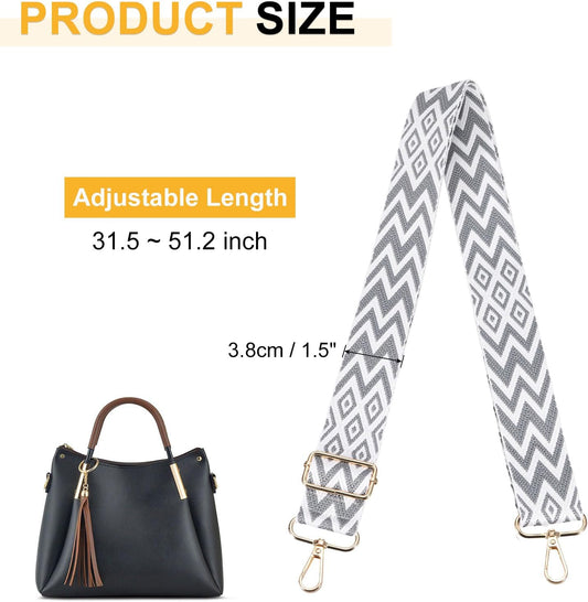55in Purse Straps Replacement Crossbody, Bag Crossbody Universal Adjustable Canvas Bohemian for Purses V1259-DP01-A-5273