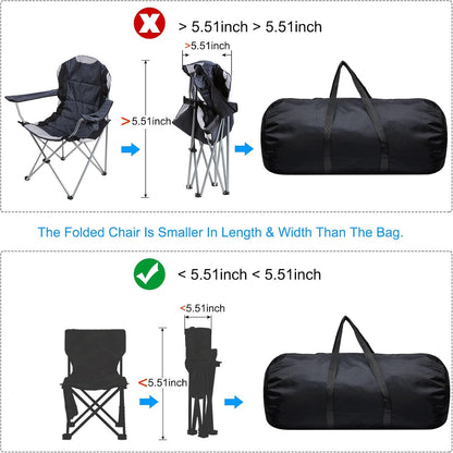 Folding Camping Chair Replacement Bag 47.2" x 5.5", Portable Storage Tent with Handle Strap for Outdoor V1259-DP01-A-5274