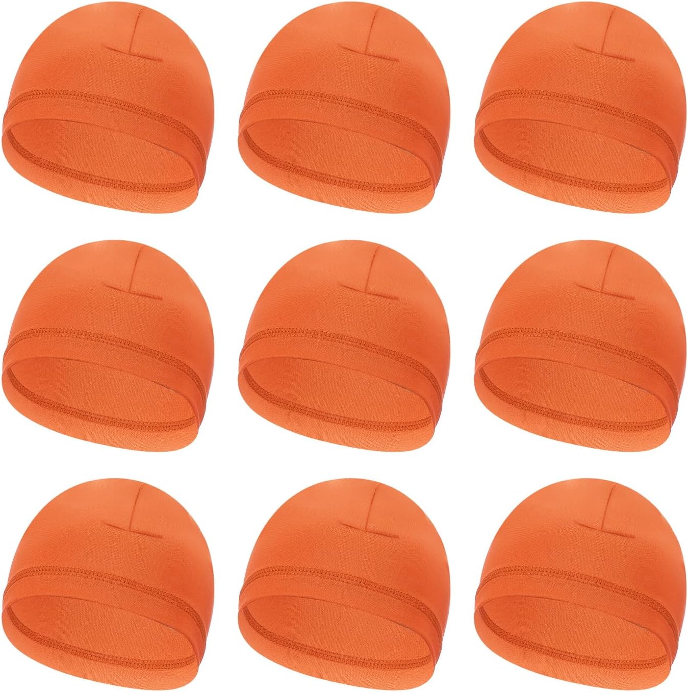Helmet Liner Skull Cap for Men, Sweat Wicking Hats Stretchy Under Helmets Caps Orange - V1259-DP01-A-5278