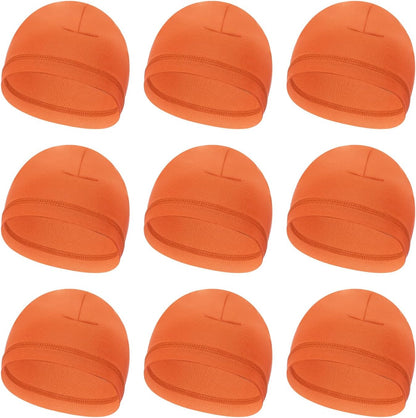 Helmet Liner Skull Cap for Men, Sweat Wicking Hats Stretchy Under Helmets Caps Orange - V1259-DP01-A-5278