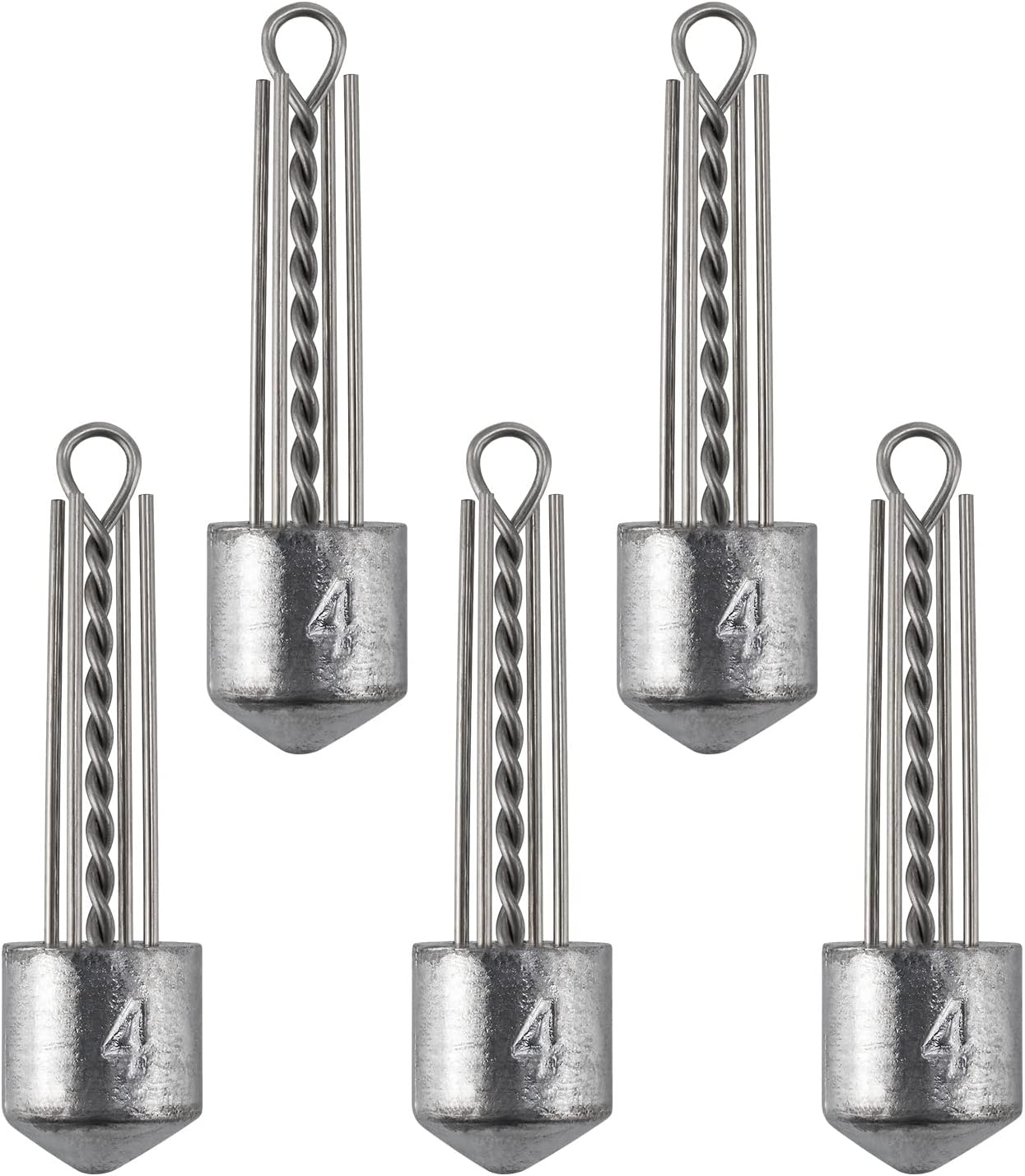 5 Pack Spider Surf Fishing Weight Sputnik Sinker 1oz-8oz Saltwater Beach Casting Sea Bottom Holder - 4oz-5 V1259-DP01-A-5317