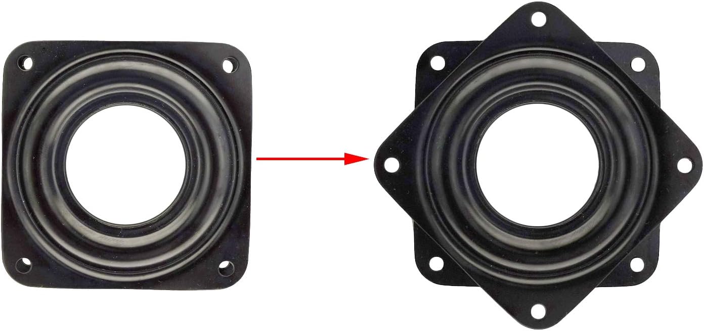 4 Pack 2.8 Inches Lazy Susan Turntable, 5/16 Inch Thick & 100 LB Capacity,Black V1259-DP01-A-533