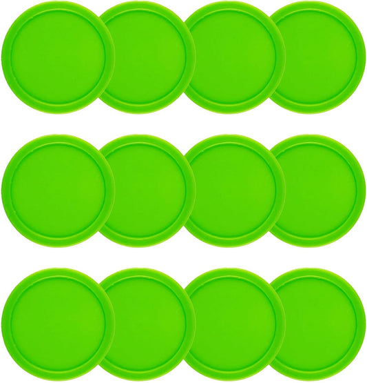 12 Pack 2.5 Inch Air Hockey Pucks for Small Size Table Green 64x4 mm V1259-DP01-A-535