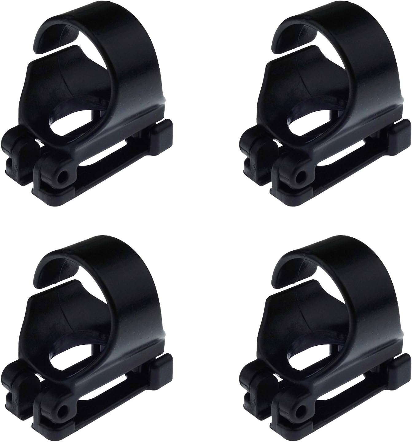 4 Pack Scuba Dive Universal Plastic Clip Snorkel Keeper Tube Holder, Black V1259-DP01-A-536