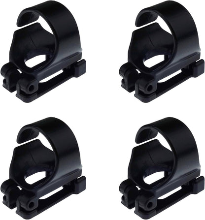 4 Pack Scuba Dive Universal Plastic Clip Snorkel Keeper Tube Holder, Black V1259-DP01-A-536