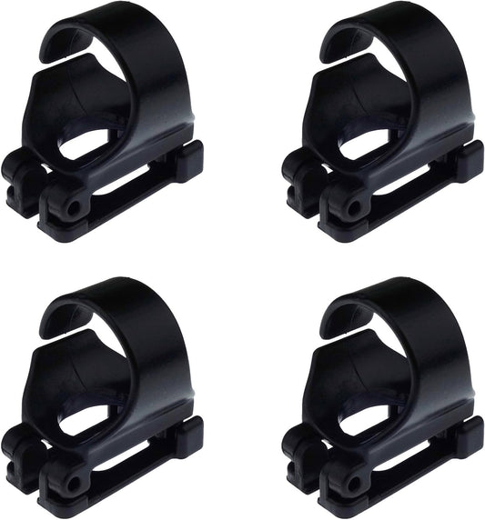 4 Pack Scuba Dive Universal Plastic Clip Snorkel Keeper Tube Holder, Black V1259-DP01-A-536