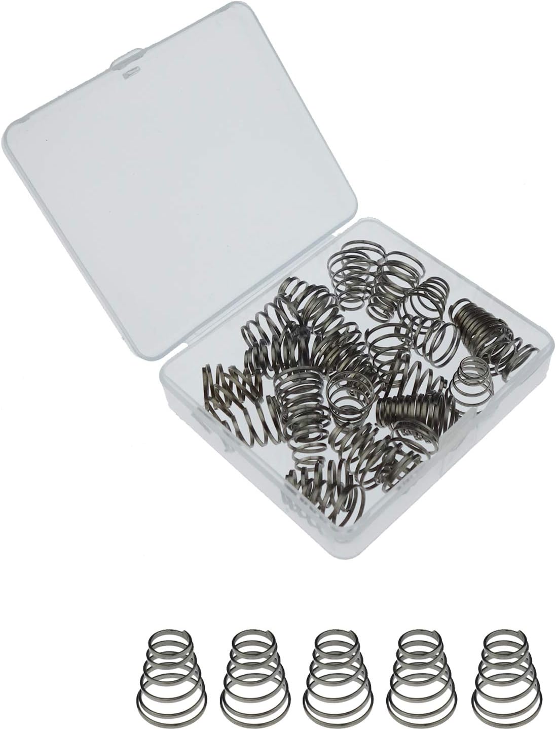 30 Pack 304 Stainless Steel Universal Quick Release Bike Wheel Skewer Springs with Storage Box V1259-DP01-A-537