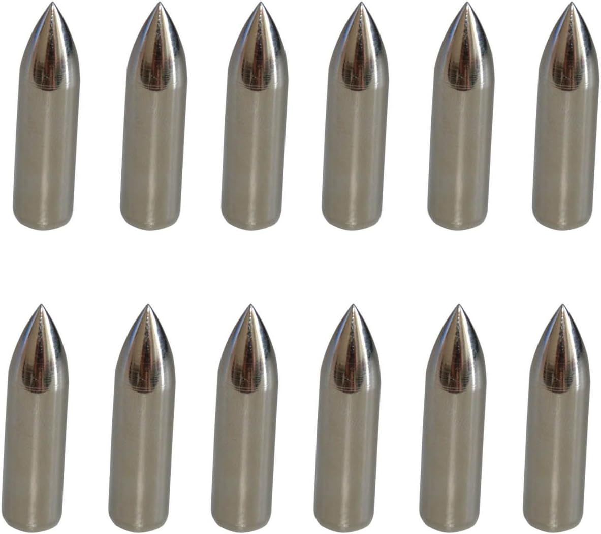 100 Grain Glue on Field Points Archery Replacement Practice Target Arrow Tips 12 Pack - V1259-DP01-A-5375