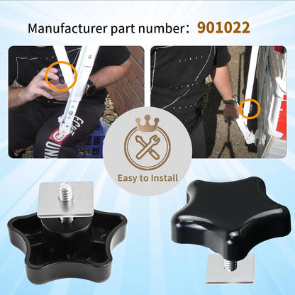 901022 Black RV Awning Brace Knob or Rafter Locking Knobs with Clamp fit Camper/RV/Motorhome - V1259-DP01-A-5379