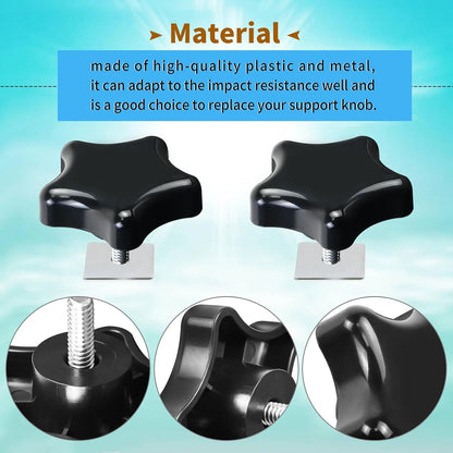 901022 Black RV Awning Brace Knob or Rafter Locking Knobs with Clamp fit Camper/RV/Motorhome - V1259-DP01-A-5379