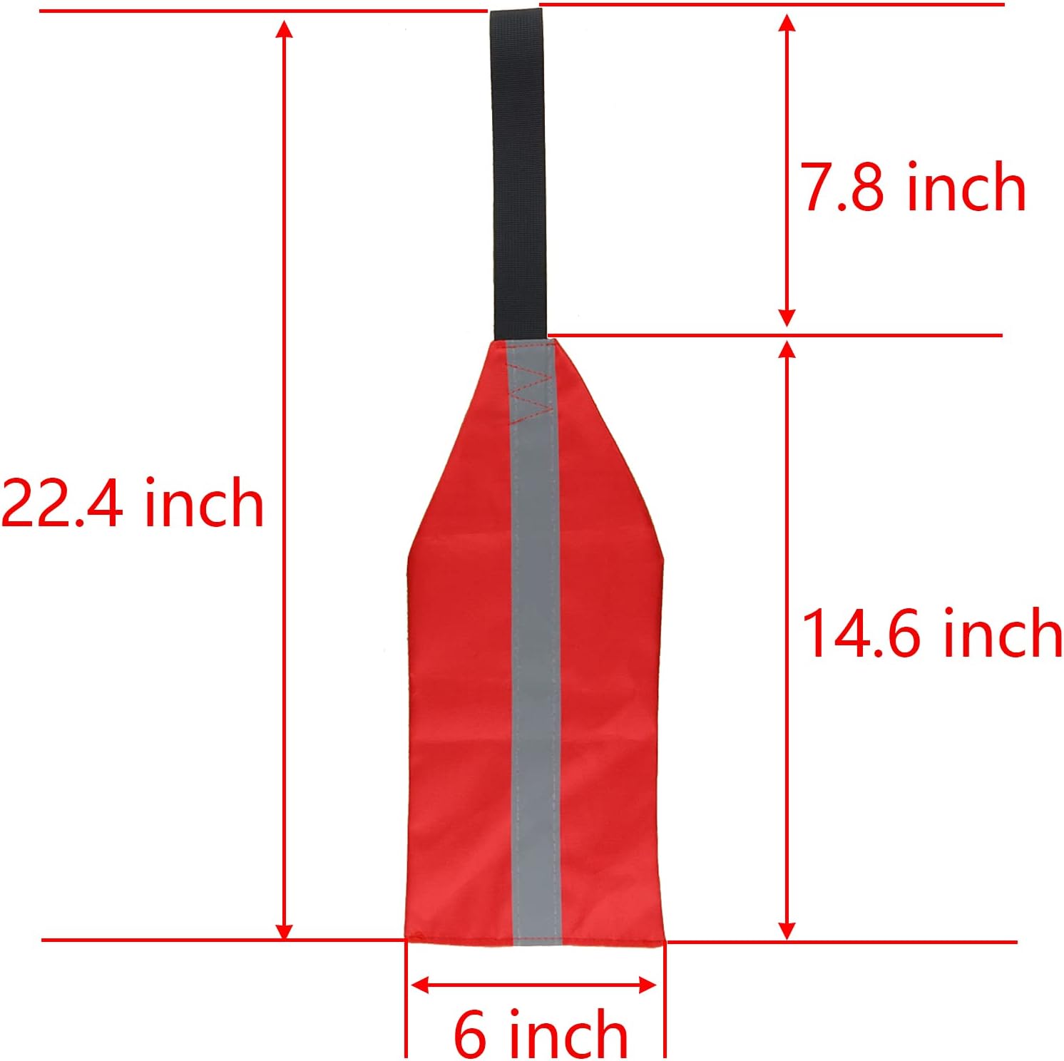 2 Pieces Travel Warning Flag Safety for Kayak V1259-DP01-A-539