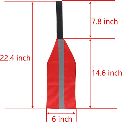 2 Pieces Travel Warning Flag Safety for Kayak V1259-DP01-A-539