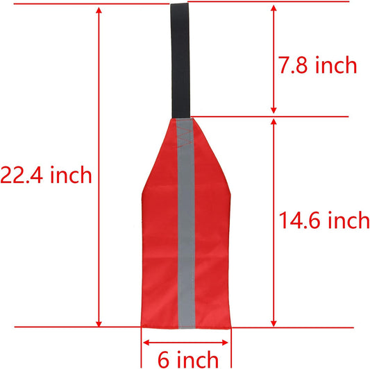 2 Pieces Travel Warning Flag Safety for Kayak V1259-DP01-A-539