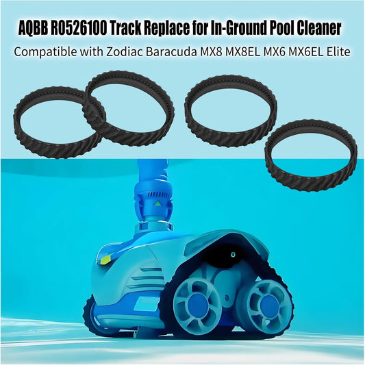 4PCS Pool Cleaner Tracks R0526100 Compatible with Zodiac MX8 / MX6 Elite Models In-Ground Sweeper, Heavy Duty V1259-DP01-A-5390