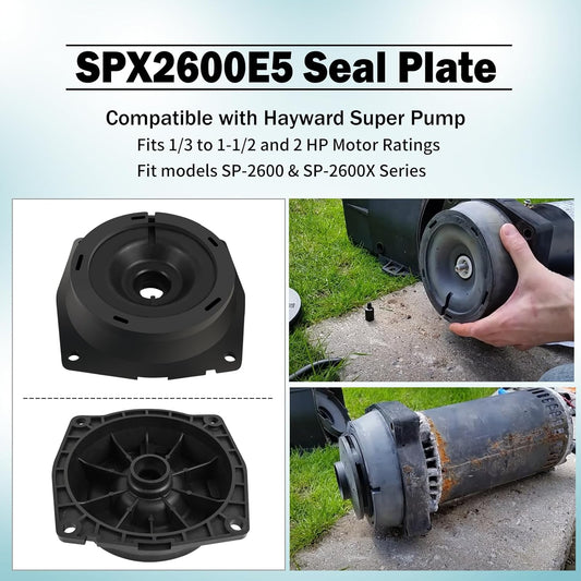 SPX2600E5 Seal Plate Compatible with Hayward Super Pump,Fits 1/3 to 1-1/2 and 2 HP Motor Ratings,Fit models V1259-DP01-A-5401
