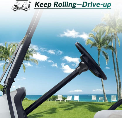 Golf Cart Steering Wheel Adapter, EZGO Adapter for TXT and RXV Models-Black - V1259-DP01-A-5418