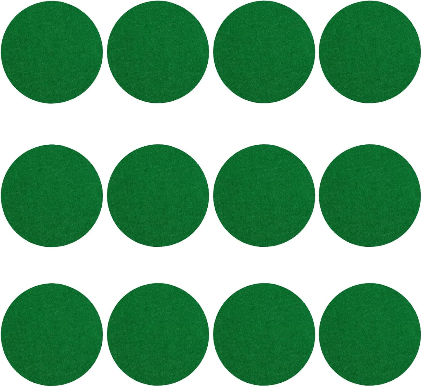 12 Pack Self Adhesive Air Hockey Mallet Felt Pads, Green, 94mm (green-12 Pack) V1259-DP01-A-542