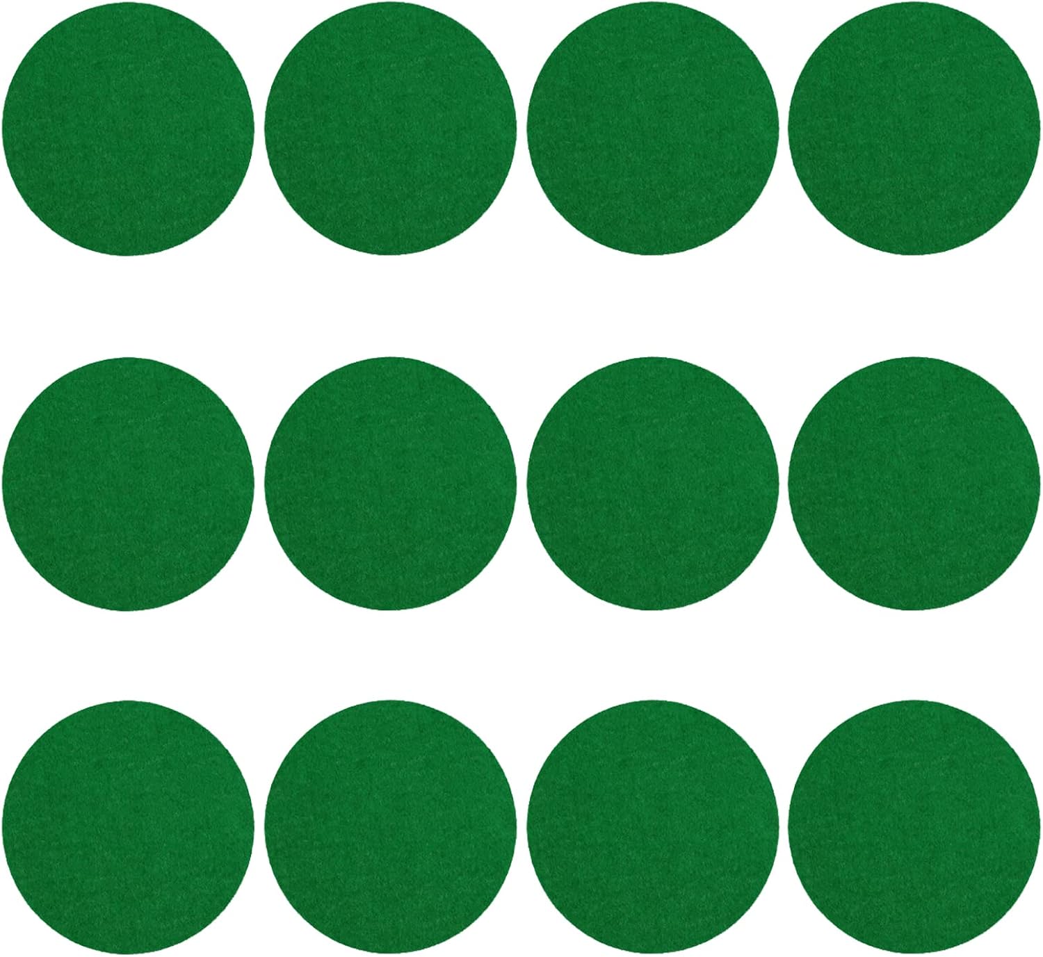 12 Pack Self Adhesive Air Hockey Mallet Felt Pads, Green, 94mm (green-12 Pack) V1259-DP01-A-542
