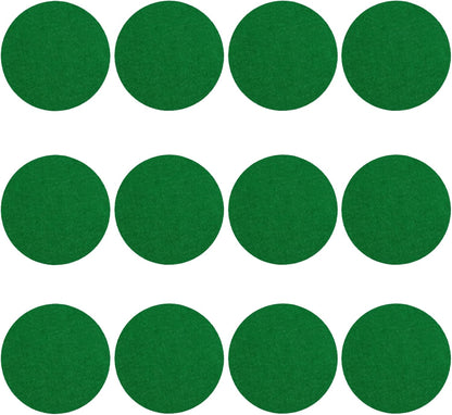 12 Pack Self Adhesive Air Hockey Mallet Felt Pads, Green, 94mm (green-12 Pack) V1259-DP01-A-542