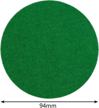 12 Pack Self Adhesive Air Hockey Mallet Felt Pads, Green, 94mm (green-12 Pack) V1259-DP01-A-542