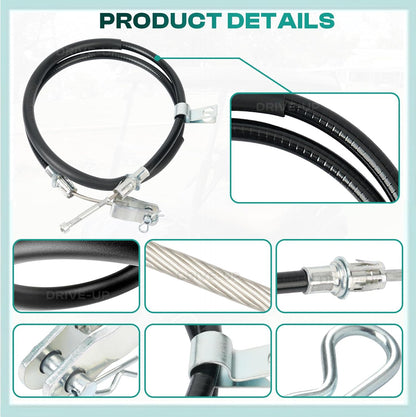 2PCS Club Car Precedent Brake Cable Stainless Steel Core Driver & Passenger Side 2004+ G&E Golf Cart - V1259-DP01-A-5424