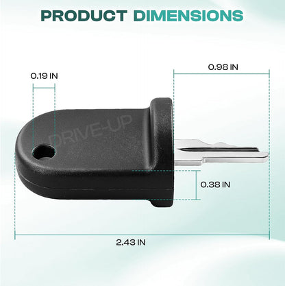 Golf Cart Ignition Keys Suitable for 2008-Up EZGO RXV, 10 PCS - V1259-DP01-A-5425